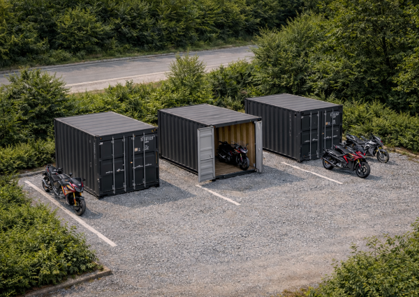 Predaj pozemku s kontajnerom -skladovanie/parkovanie motorky