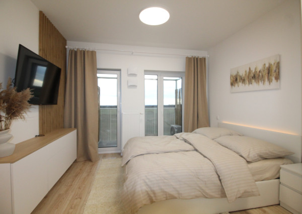 Na prenájom kompletne zariadený 1 izbový byt v novostavbe