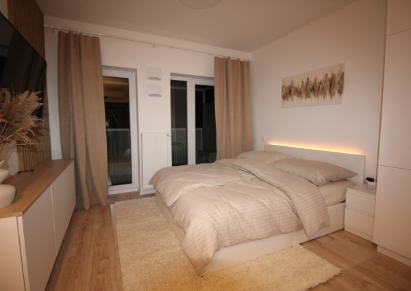 Na prenájom kompletne zariadený 1 izbový byt v novostavbe